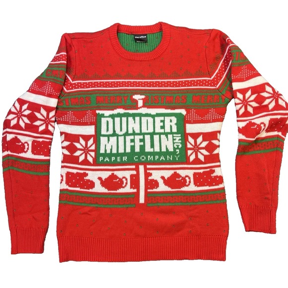 Office Other - The Office Dunder Mifflin Paper Company Med‎ Y2k Unisex Ugly Chritsmas Sweater